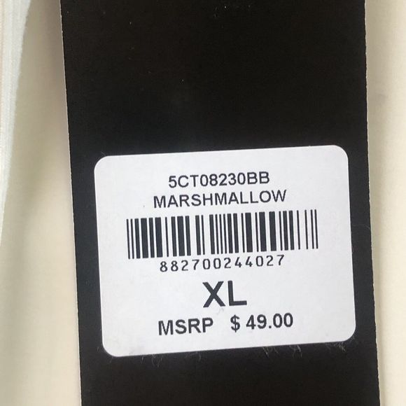 Bebe Embellished Ribbed Top Frayed Hem Sleeve Color Marshmallow Size Juniors XL - Picture 7 of 13